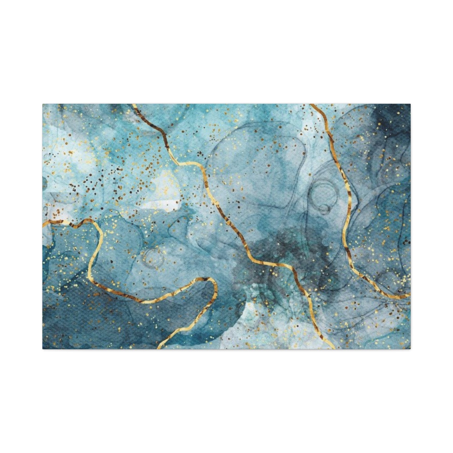 Blue Marble Matte Canvas, Stretched, 1.25", Marble Art on Canvas - Ultra Line