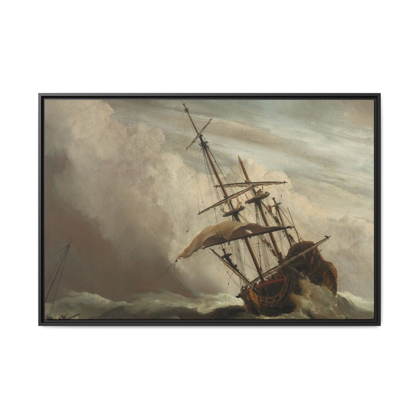 Boat Matte Canvas, Black Frame, Wall Art of Boats - Ultra Line
