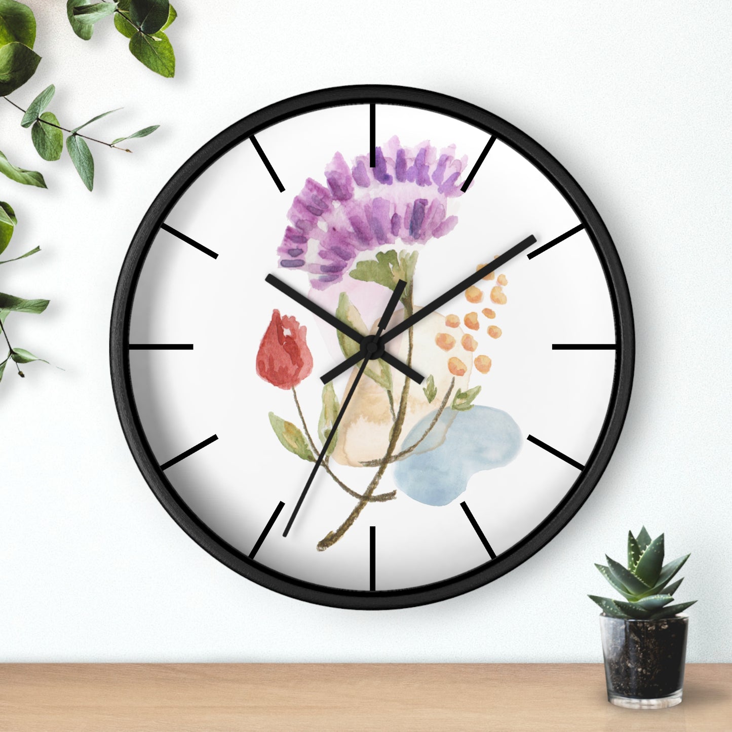 Flower Wall Clock, Wall Clock with Flower - Ultra Line