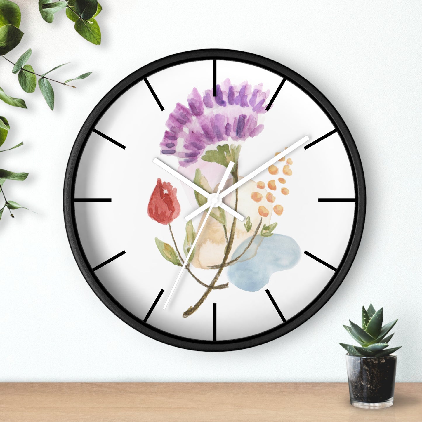Flower Wall Clock, Wall Clock with Flower - Ultra Line
