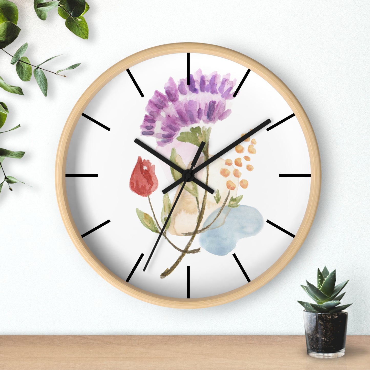Flower Wall Clock, Wall Clock with Flower - Ultra Line