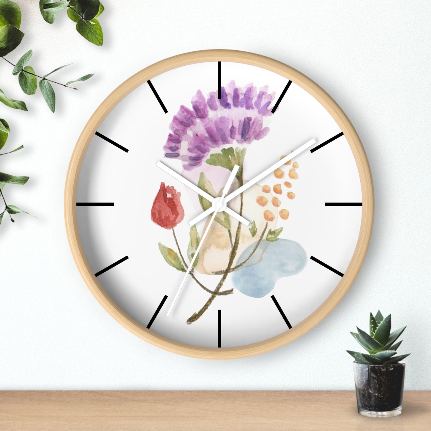 Flower Wall Clock, Wall Clock with Flower - Ultra Line