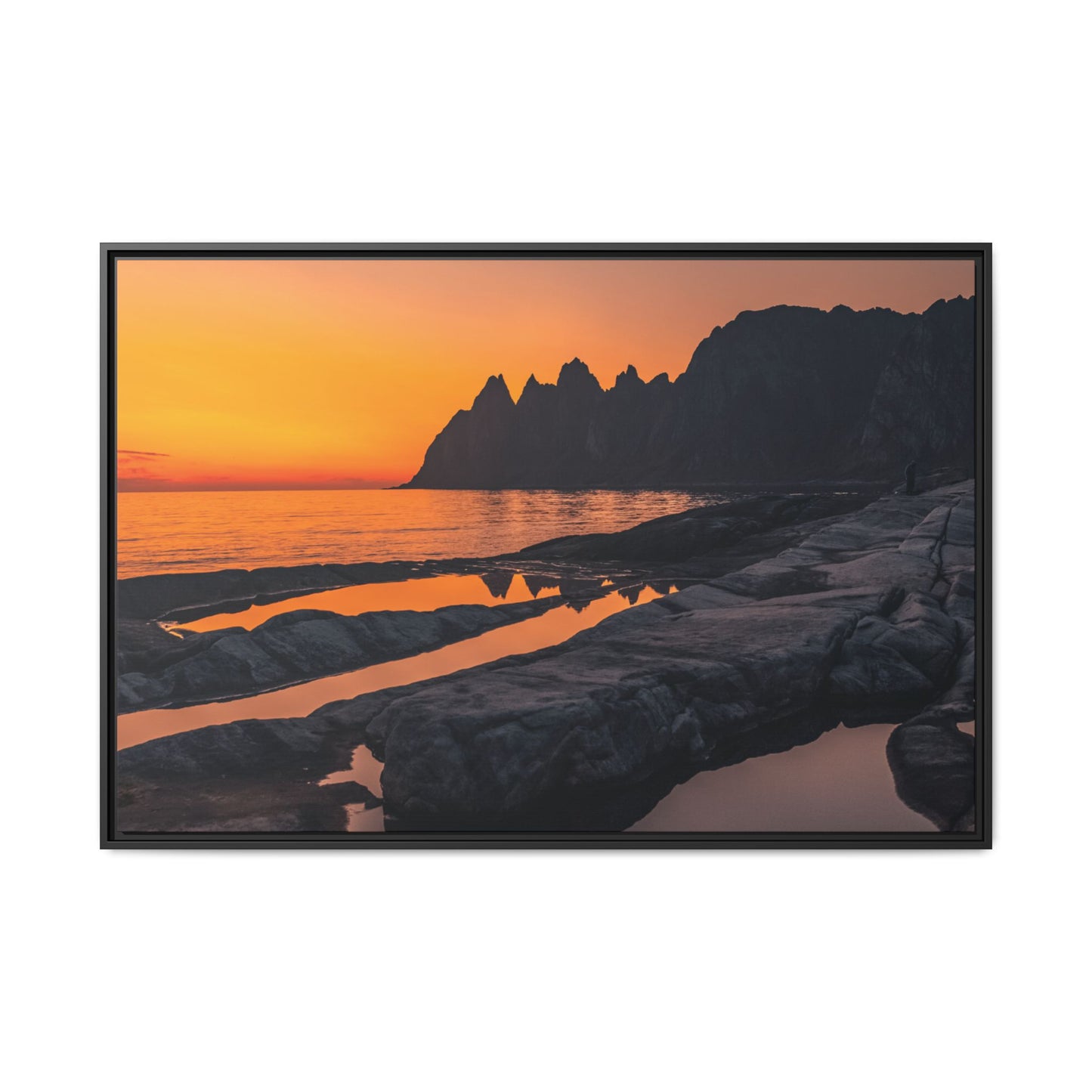 Mountain Matte Canvas, Black Frame, Mountain Matte Painting - Ultra Line