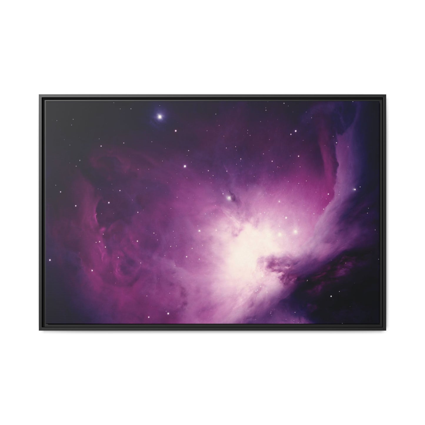 Purple Sky Matte Canvas, Black Frame, Purple Sky Canvas Painting - Ultra Line