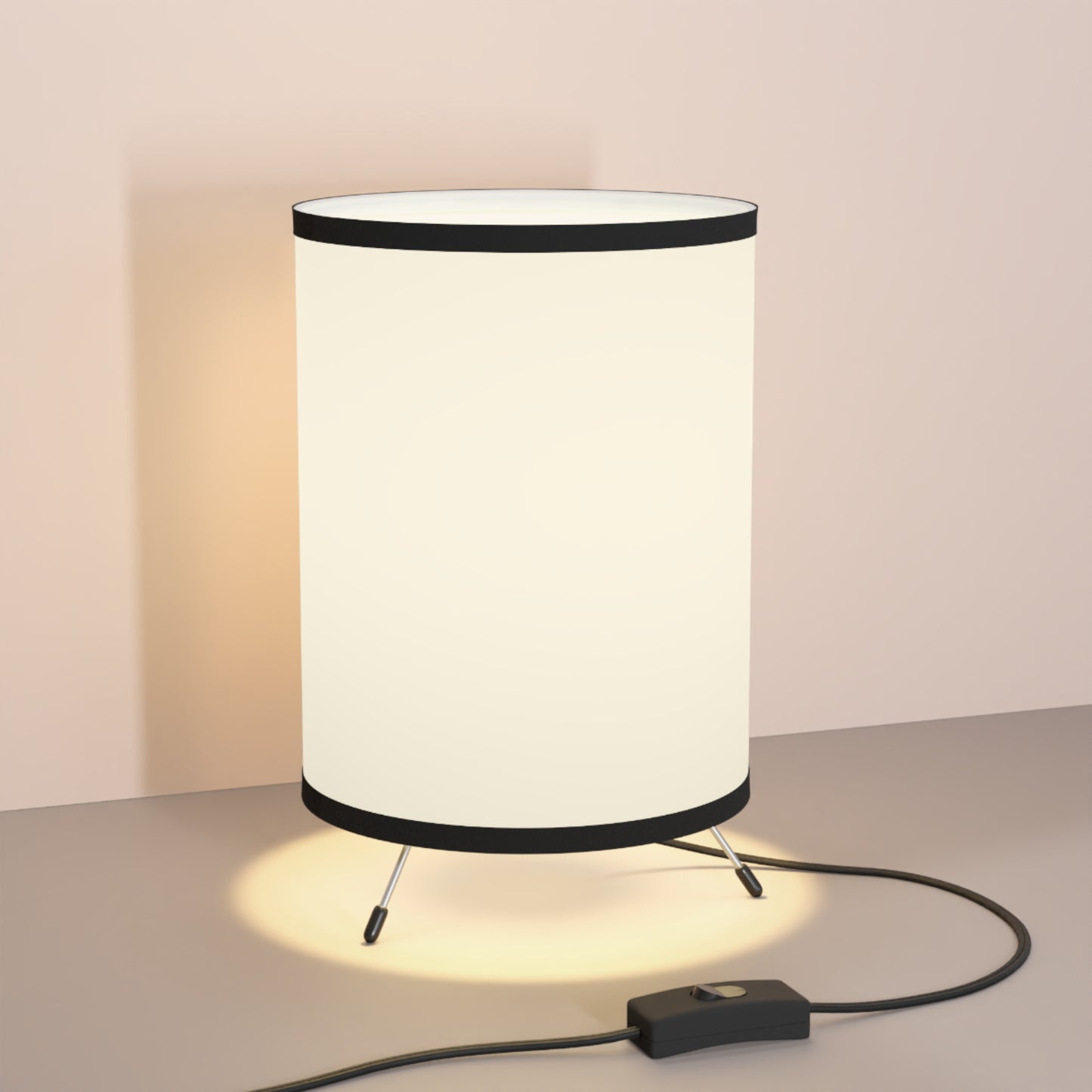 White Tripod Lamp with High-Res Printed Shade, US\CA plug, Lamp Shade Tripod - Ultra Line