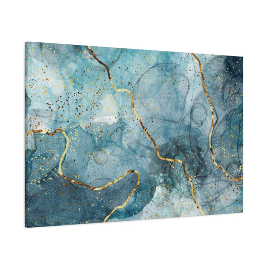 Blue Marble Matte Canvas, Stretched, 1.25", Marble Art on Canvas - Ultra Line