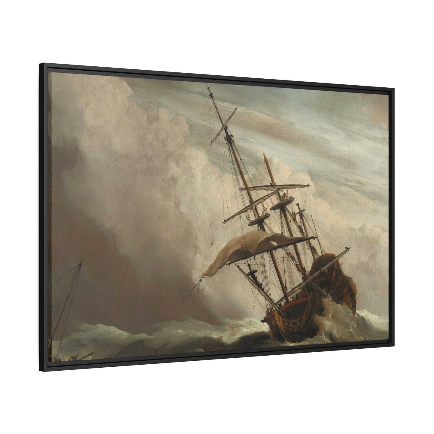 Boat Matte Canvas, Black Frame, Wall Art of Boats - Ultra Line