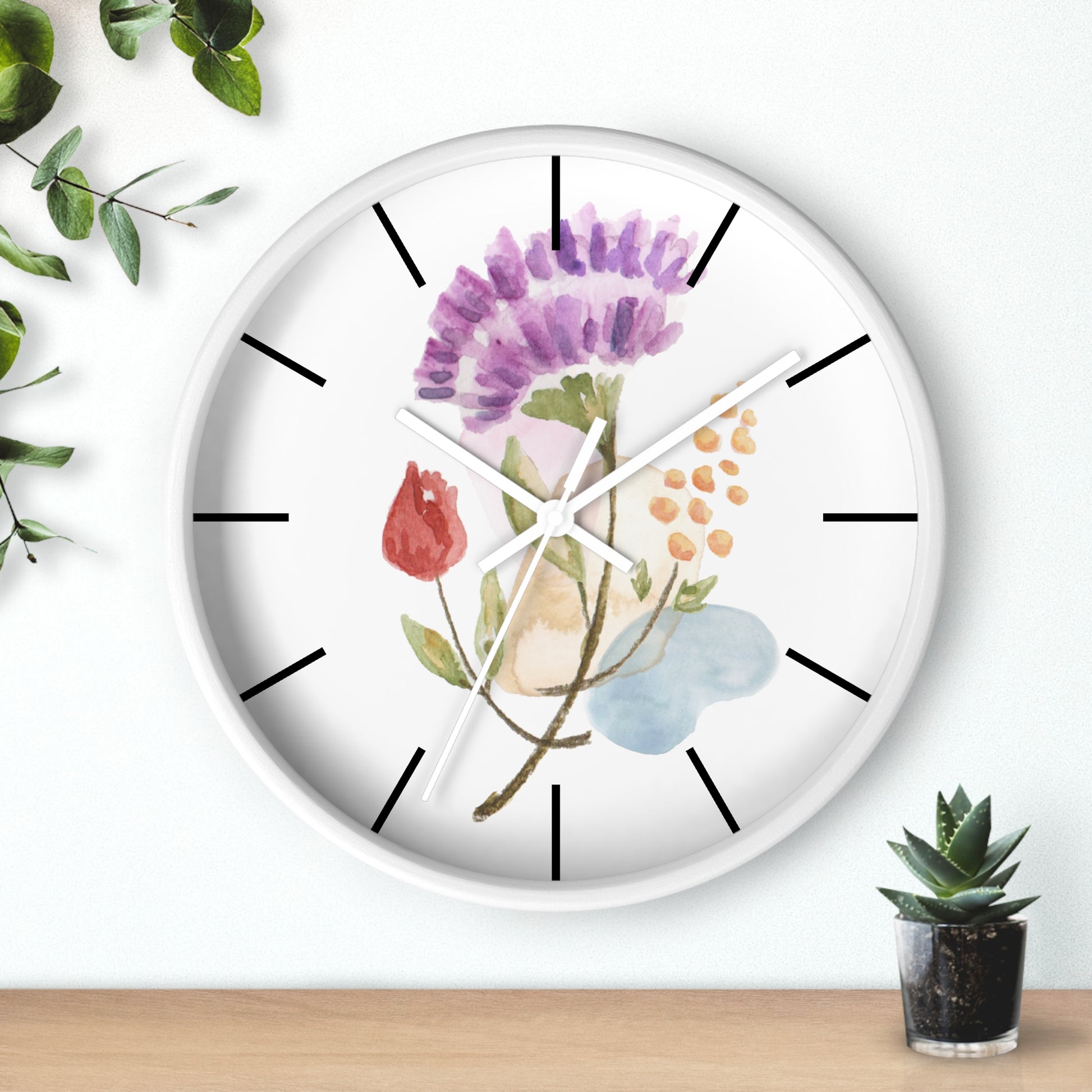 Flower Wall Clock, Wall Clock with Flower - Ultra Line