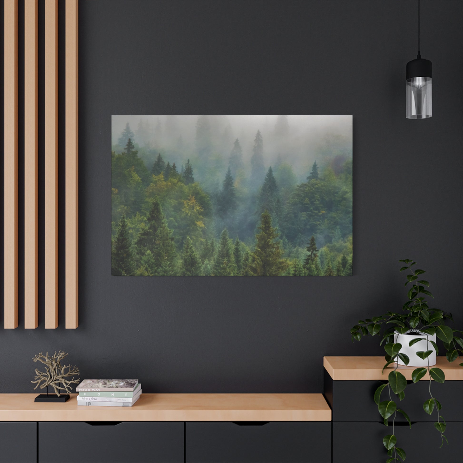 Forest Matte Canvas, Stretched, 1.25", Matte Forest Green - Ultra Line