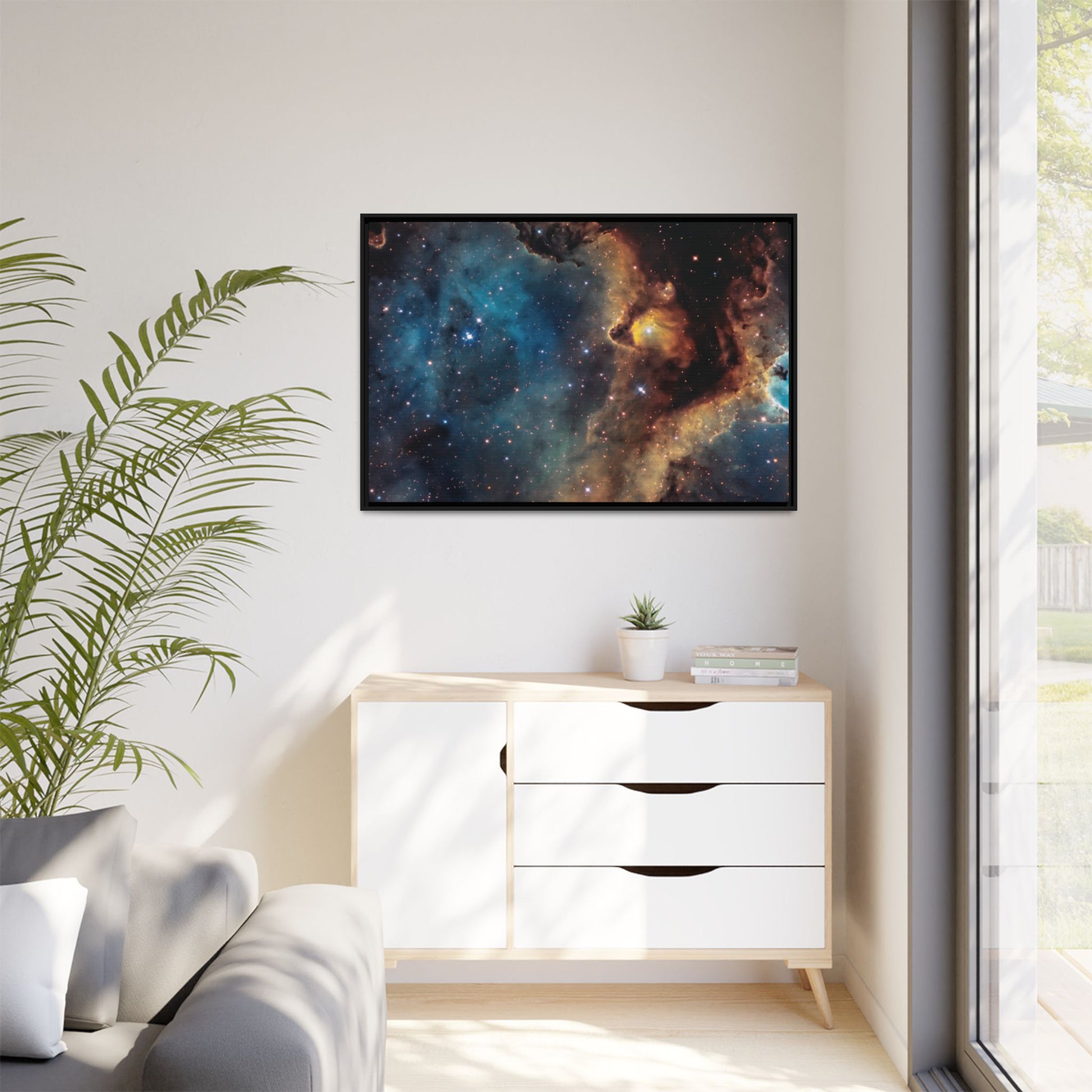 Galaxy Matte Canvas, Black Frame, Galaxy Matte Painting - Ultra Line