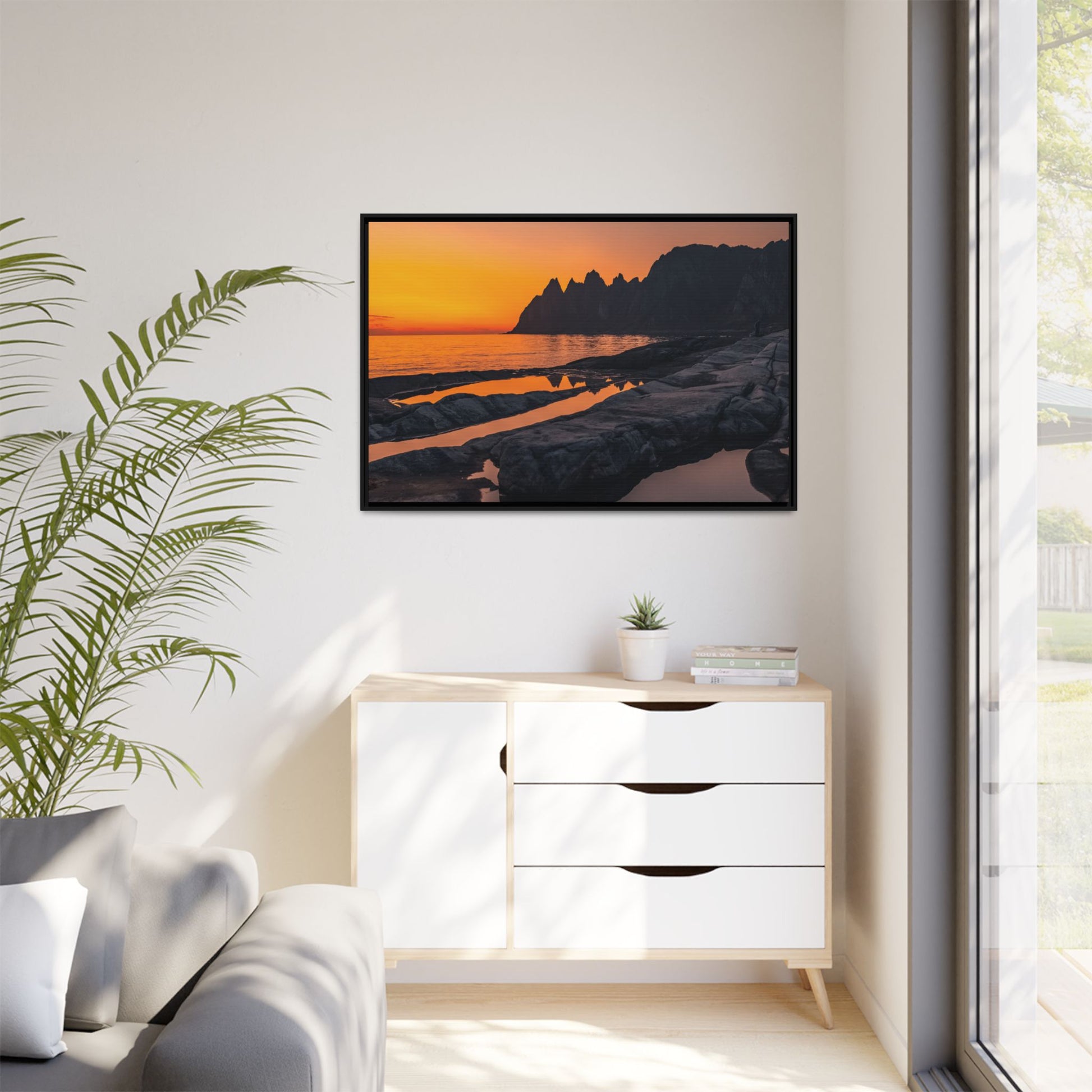 Mountain Matte Canvas, Black Frame, Mountain Matte Painting - Ultra Line