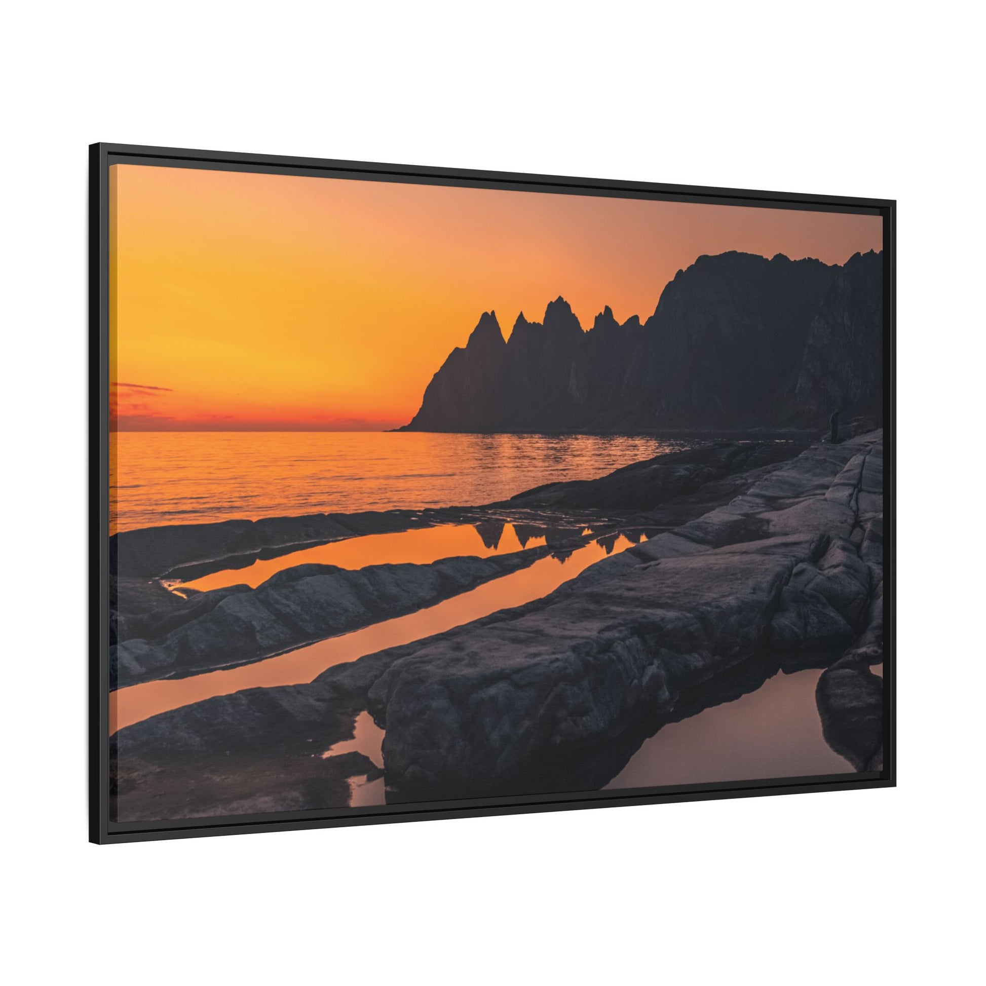 Mountain Matte Canvas, Black Frame, Mountain Matte Painting - Ultra Line