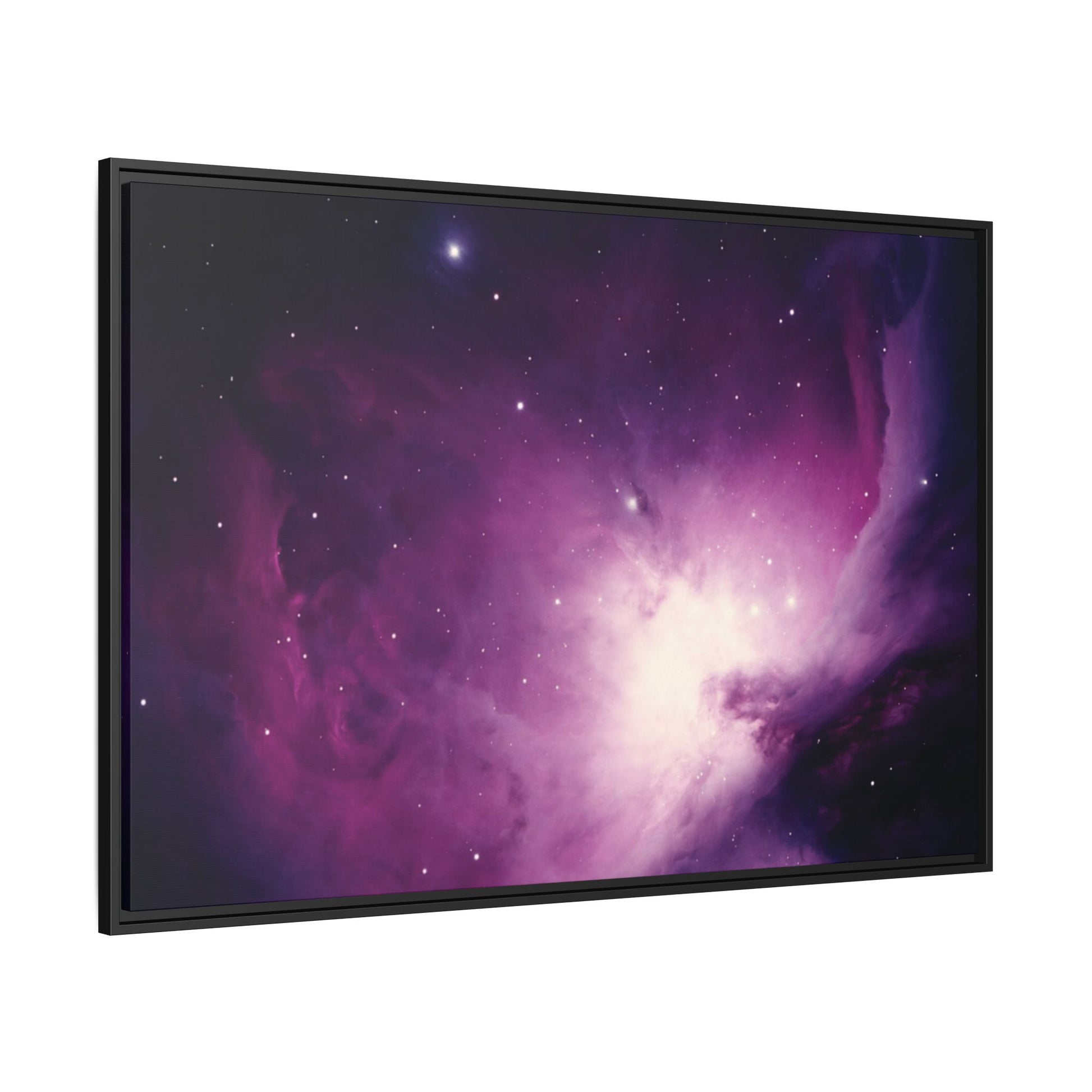Purple Sky Matte Canvas, Black Frame, Purple Sky Canvas Painting - Ultra Line