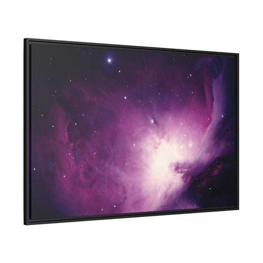 Purple Sky Matte Canvas, Black Frame, Purple Sky Canvas Painting - Ultra Line