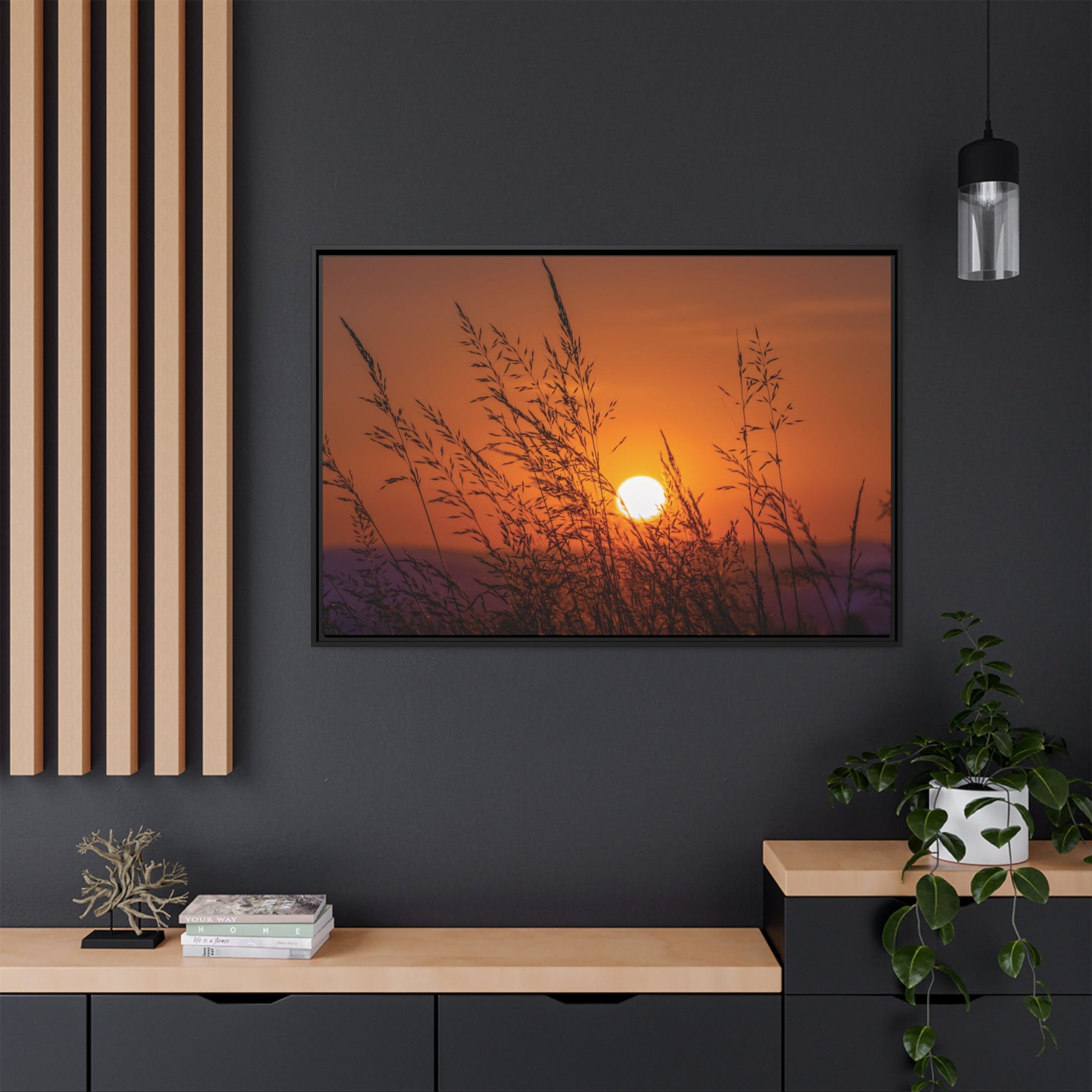Sunsetting Matte Canvas, Black Frame, Matte Canvas - Ultra Line
