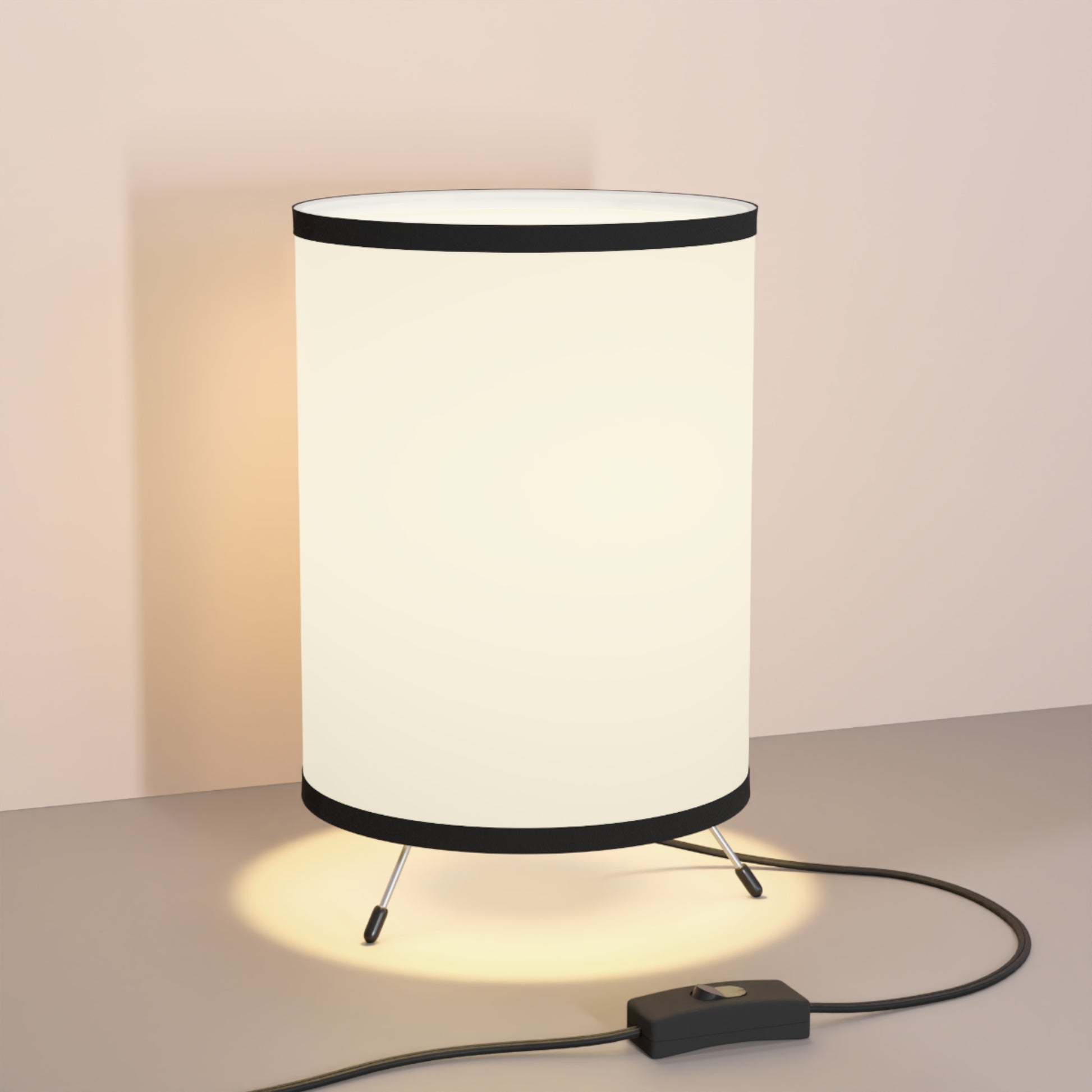 White Tripod Lamp with High-Res Printed Shade, US\CA plug, Lamp Shade Tripod - Ultra Line